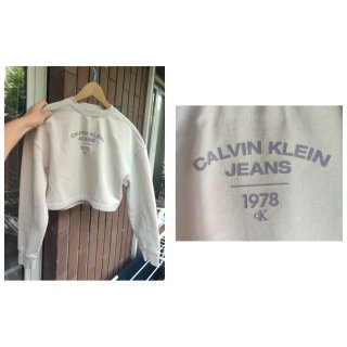 Felpa Calvin Klein corta beige tg M