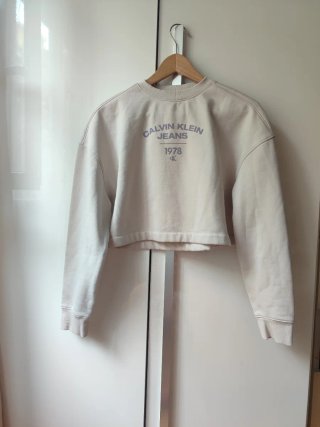 Felpa Calvin Klein corta beige tg M