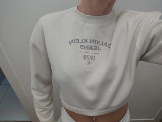 Felpa Calvin Klein corta beige tg M