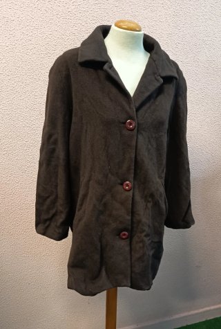 Abrigo Carducci Lana y Angora Marrón