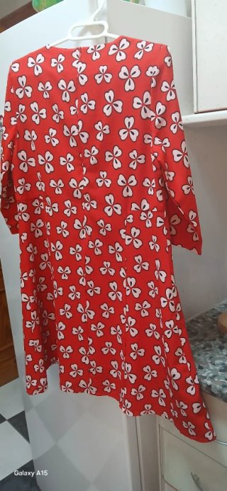 Vestido Minueto Rojo Estampado Flores