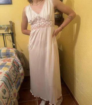 Camisón novia encaje y salto de cama