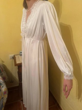 Camisón novia encaje y salto de cama