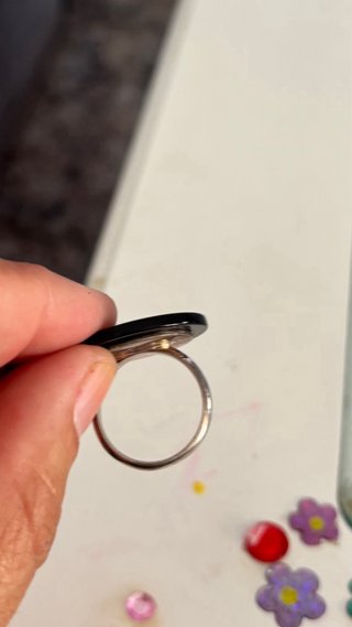 Sortija Tous Oso Plata Negra