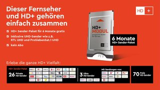 Módulo HD+ con transmisor para televisión satélite