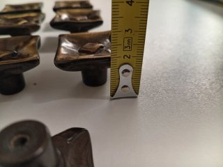 Pomos Zamak Bronce Cuadrados Rombo