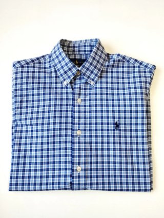 Camisa Ralph Lauren cuadros azul y blanco