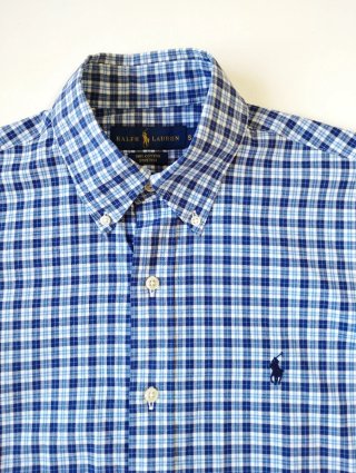 Camisa Ralph Lauren cuadros azul y blanco