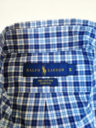 Camisa Ralph Lauren cuadros azul y blanco
