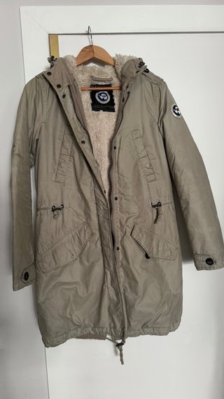 Parka Napapijri mujer Caqui Forro Sherpa - talla S