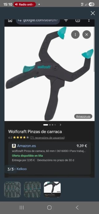 Wolfcraft Pinzas de carraca (8 unidades)