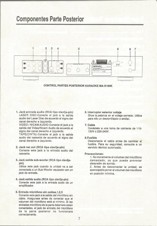Boman MA-X180K Karaoke Etapa Sonido Voces