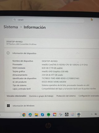 Portátil HP x360 PAVILION Plata Convertible