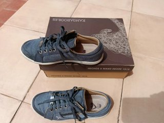 Zapatillas Kangaroos grises con cremallera