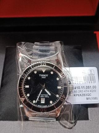 Reloj Tissot Seastar 40mm Negro/Plata Nuevo