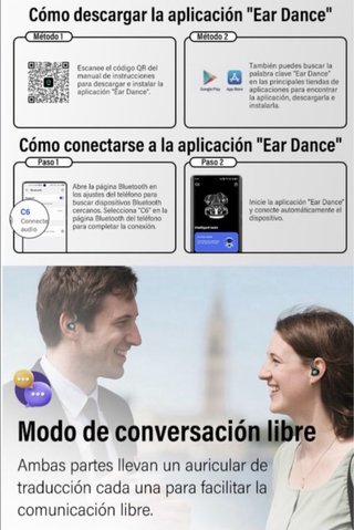 Auriculares Traductor Bluetooth 5.4