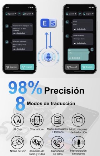 Auriculares Traductor Bluetooth 5.4