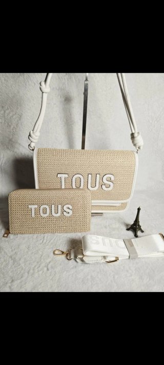 Bolso y cartera Tous beige y blanco