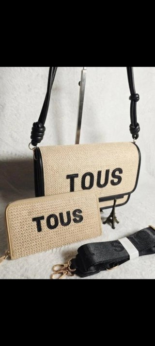 Bolso y cartera Tous beige y blanco