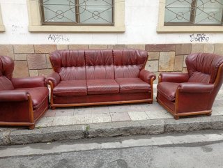 Sofá de piel 5 plazas