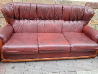Sofá de piel 5 plazas