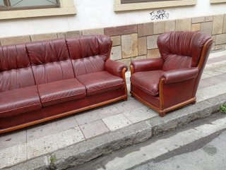 Sofá de piel 5 plazas