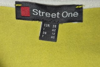 Blusa Street One amarilla y blanca