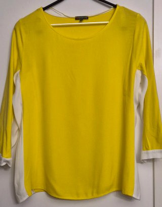 Blusa Street One amarilla y blanca