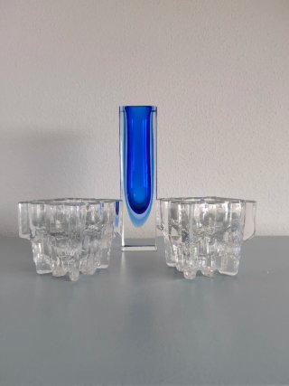 🇩🇪 dos Candelabros Brutalista Nachtmann ( jarrón