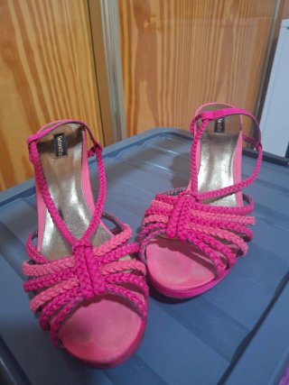 Sandalias Tintoretto Rosa y Rojo