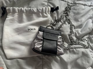 Bolso Tous Negro y Plateado Nuevo