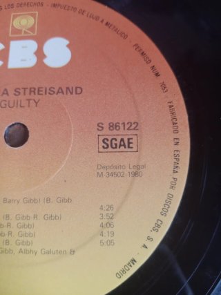 Barbara Streisand Guilty Vinilo LP 1980