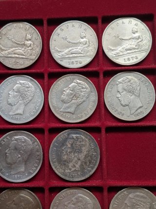 Duros de plata 5 pesetas varios años desde 47 €