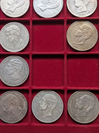 Duros de plata 5 pesetas varios años desde 47 €
