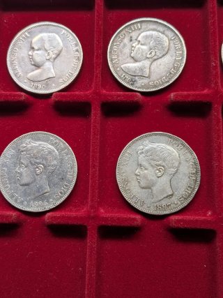 Duros de plata 5 pesetas varios años desde 47 €