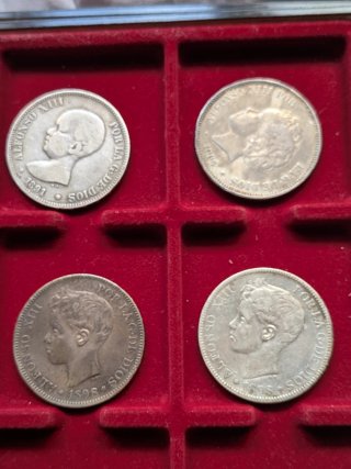 Duros de plata 5 pesetas varios años desde 47 €