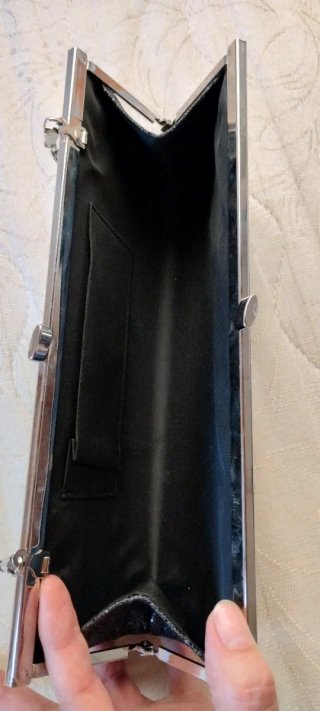Borsetta elegante con tracolla argento