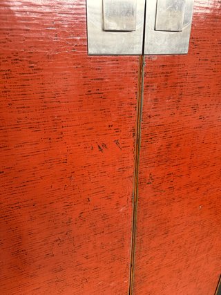 Armario antiguo madera maciza craquelado