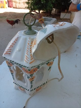 Lámpara de cerámica colgante vintage