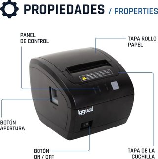 iggual impresora térmica rápida tickets TPV