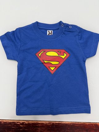 Camiseta Superman Azul Talla Bebé