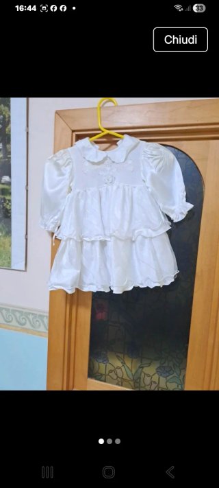 Abitino battesimo bianco