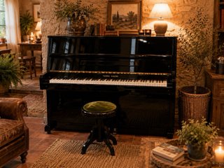 Piano Vertical Young Chang Negro + Banqueta