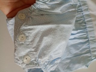 Conjunto bebé blanco y azul