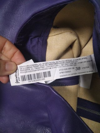 Falda corta Stradivarius Morada Talla 38