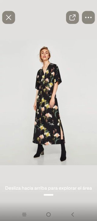 Mono floral Zara negro multicolor