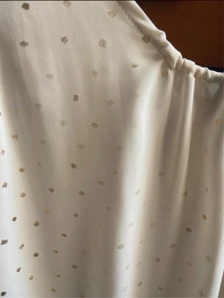 Zara Blusa Lunares Dorados Beige