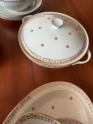 VAJILLA ANTIGUA PORCELANA FRANCESA LIMOGES