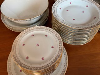 VAJILLA ANTIGUA PORCELANA FRANCESA LIMOGES