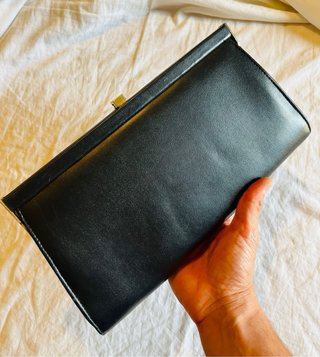 Pochette Clutch vera pelle vintage dettagli oro